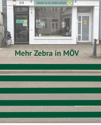 Grüne Zebrastreifen