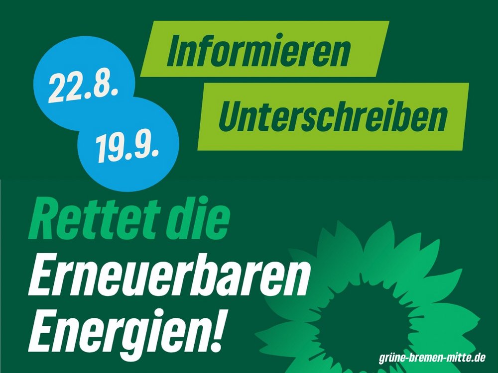 Aufruf - Rettet die Erneuerbaren Energien